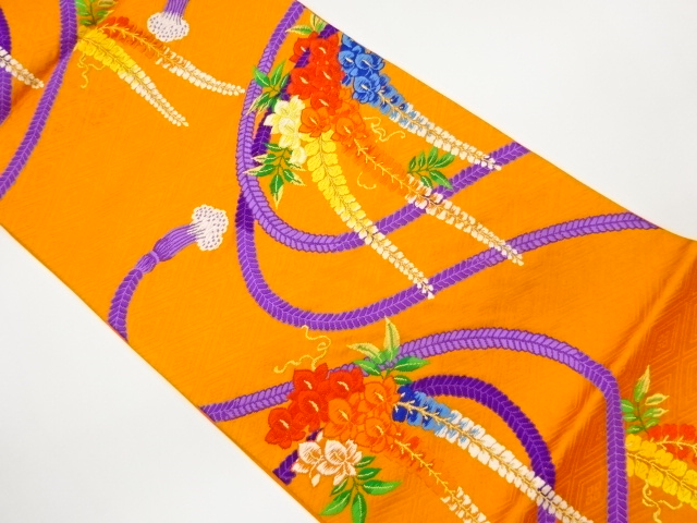 JAPANESE FUKURO OBI / WOVEN WISTERIA